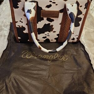 Wrangler Leather Cowprint CC Tote Bag And Wallet.